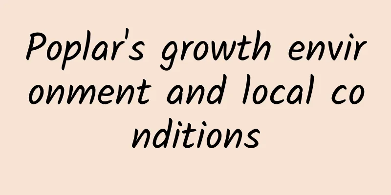 Poplar's growth environment and local conditions