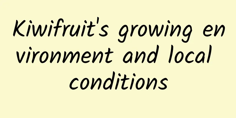 Kiwifruit's growing environment and local conditions