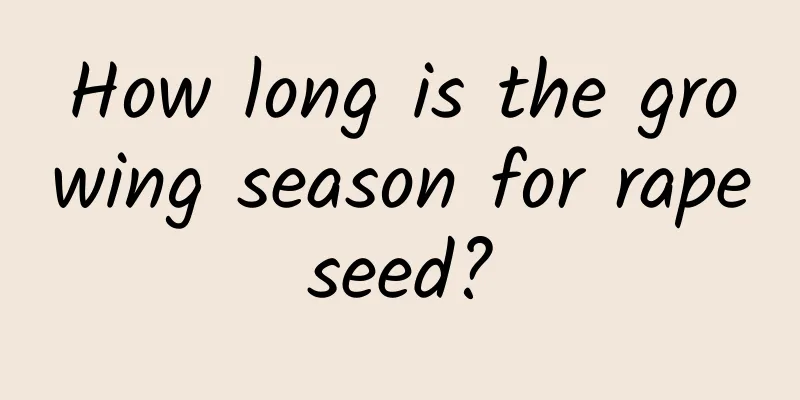 How long is the growing season for rapeseed?