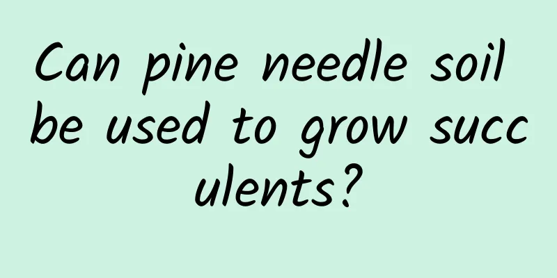 Can pine needle soil be used to grow succulents?