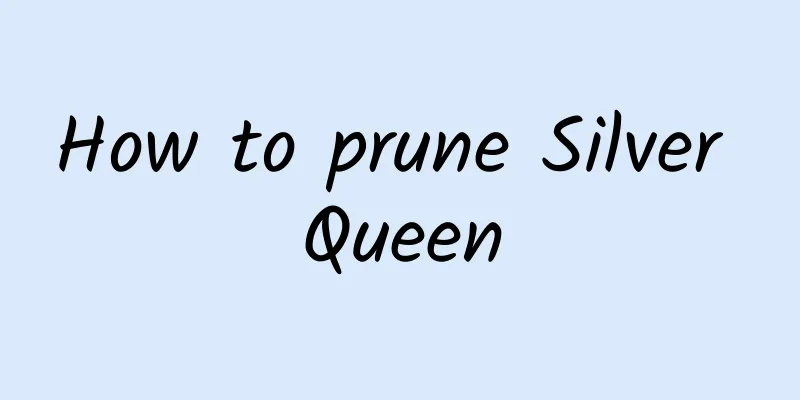 How to prune Silver Queen