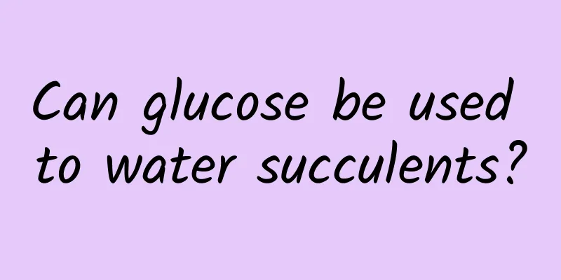 Can glucose be used to water succulents?