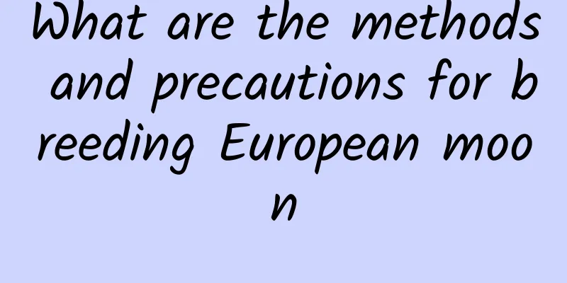 What are the methods and precautions for breeding European moon