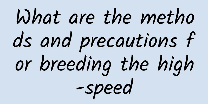 What are the methods and precautions for breeding the high-speed