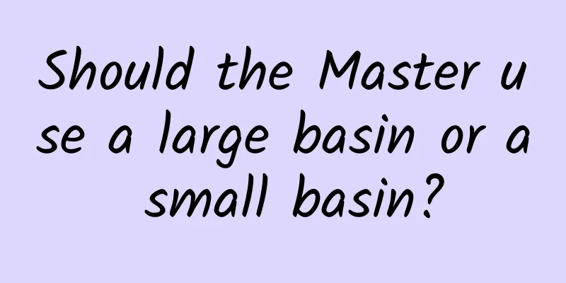 Should the Master use a large basin or a small basin?