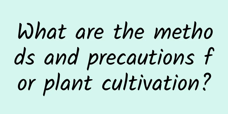 What are the methods and precautions for plant cultivation?