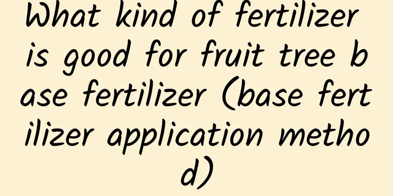 What kind of fertilizer is good for fruit tree base fertilizer (base fertilizer application method)