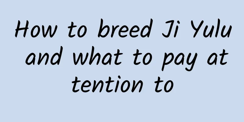 How to breed Ji Yulu and what to pay attention to