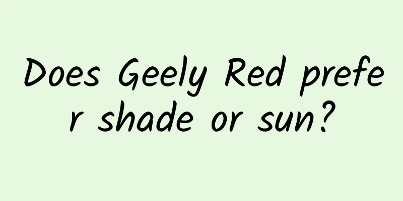 Does Geely Red prefer shade or sun?