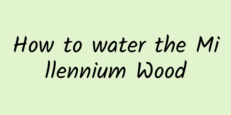 How to water the Millennium Wood