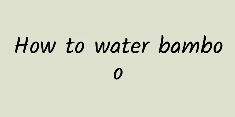 How to water bamboo