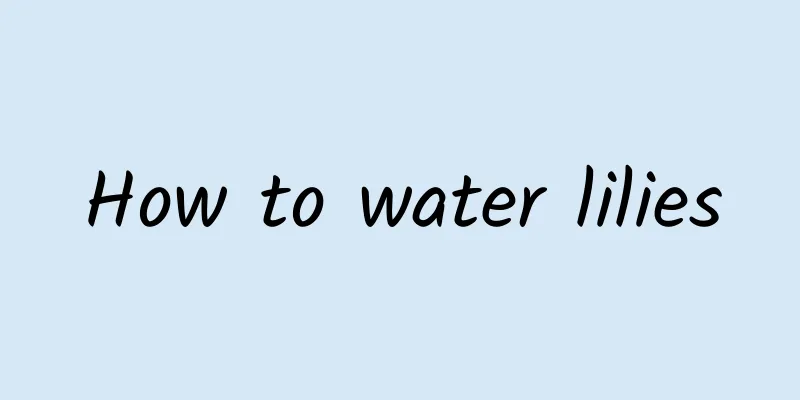 How to water lilies