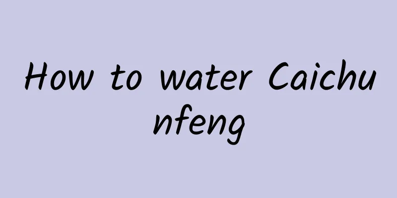 How to water Caichunfeng