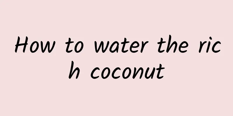 How to water the rich coconut