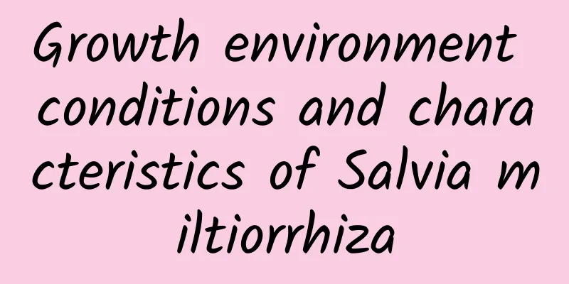 Growth environment conditions and characteristics of Salvia miltiorrhiza