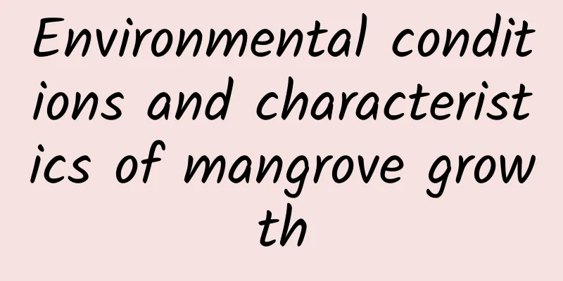 Environmental conditions and characteristics of mangrove growth