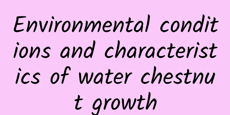 Environmental conditions and characteristics of water chestnut growth