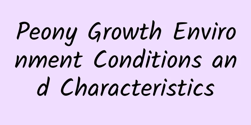 Peony Growth Environment Conditions and Characteristics