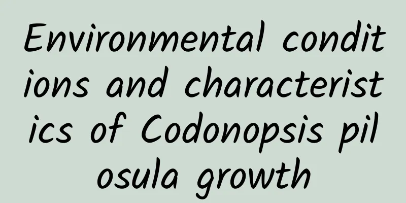 Environmental conditions and characteristics of Codonopsis pilosula growth
