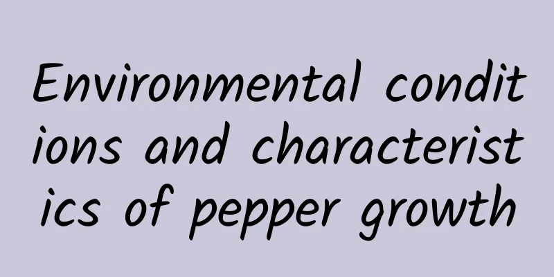 Environmental conditions and characteristics of pepper growth