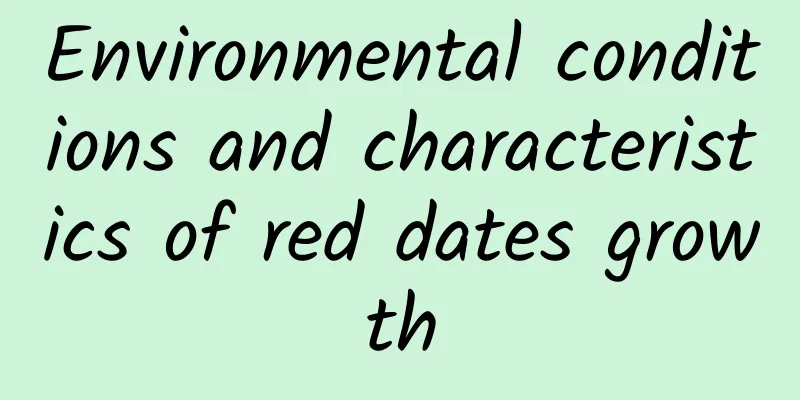 Environmental conditions and characteristics of red dates growth