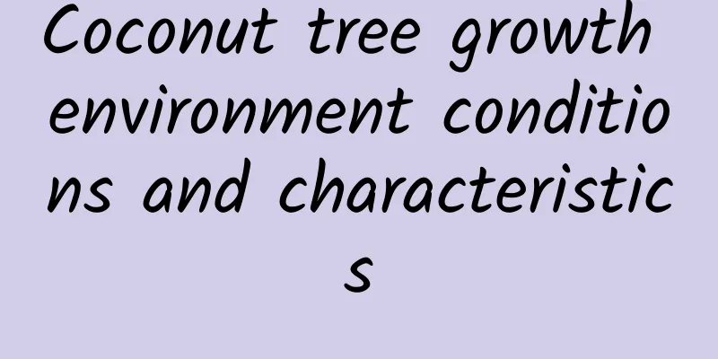 Coconut tree growth environment conditions and characteristics