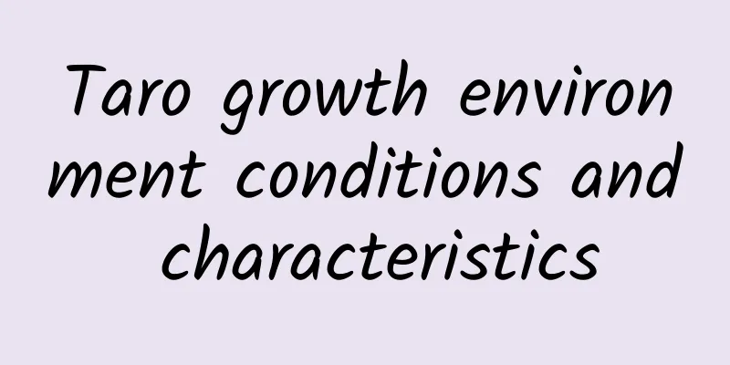 Taro growth environment conditions and characteristics