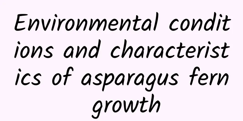 Environmental conditions and characteristics of asparagus fern growth