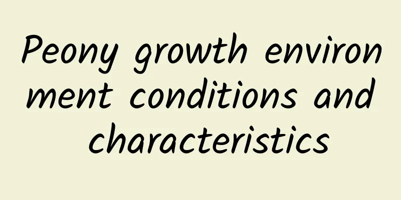 Peony growth environment conditions and characteristics