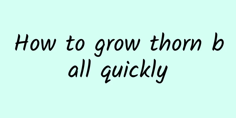How to grow thorn ball quickly
